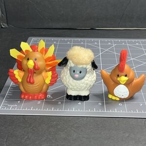 Fisher Price Little People Chicken rooster, Turkey And Lamb Touch And Feel Lot